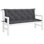 Voir la diapositive 3 : VIDAXL Coussin de banc de jardin anthracite tissu oxford