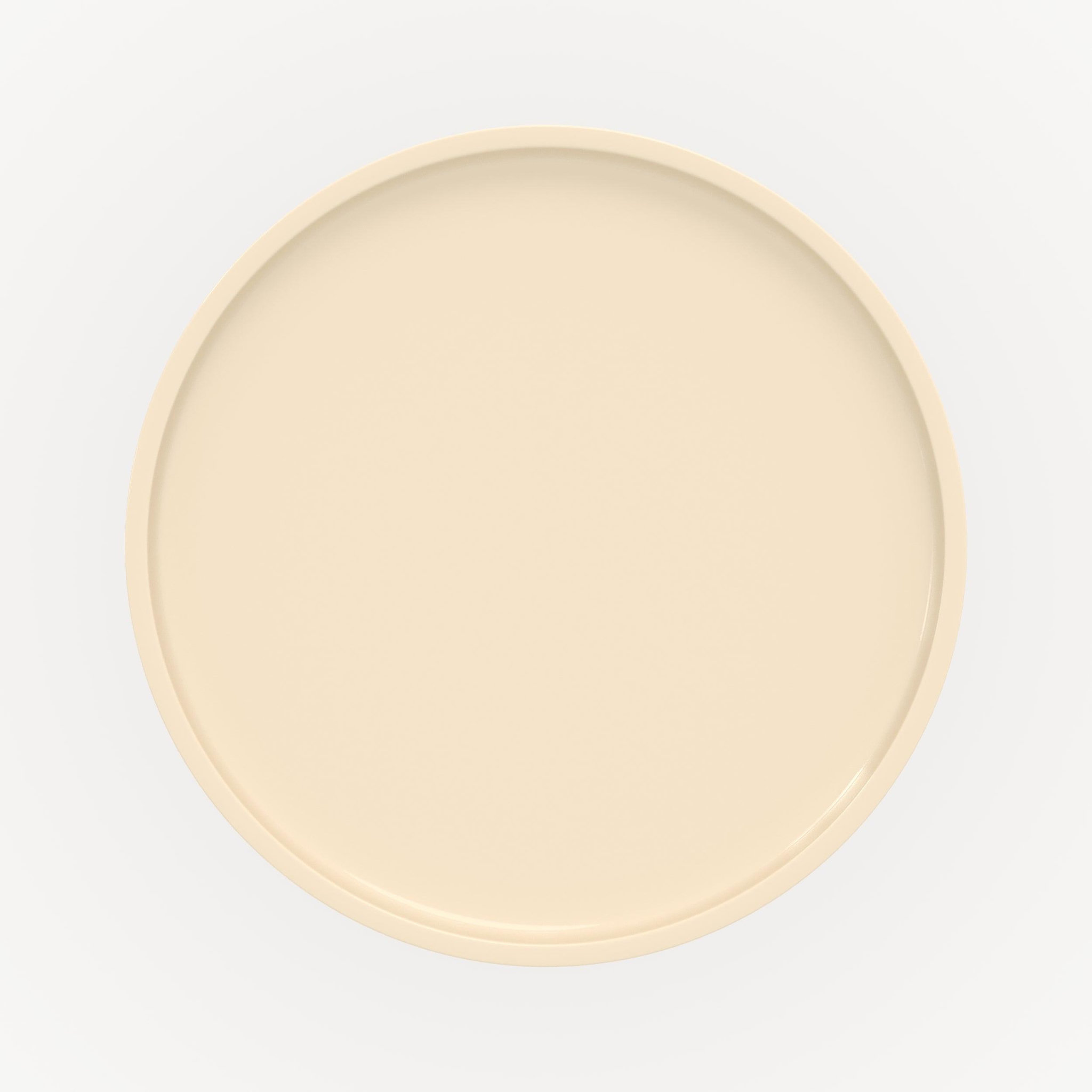 Voir la diapositive 3 : MAISON PAVANE Table d'appoint laquée blanche en MDF, D40 cm-Nora