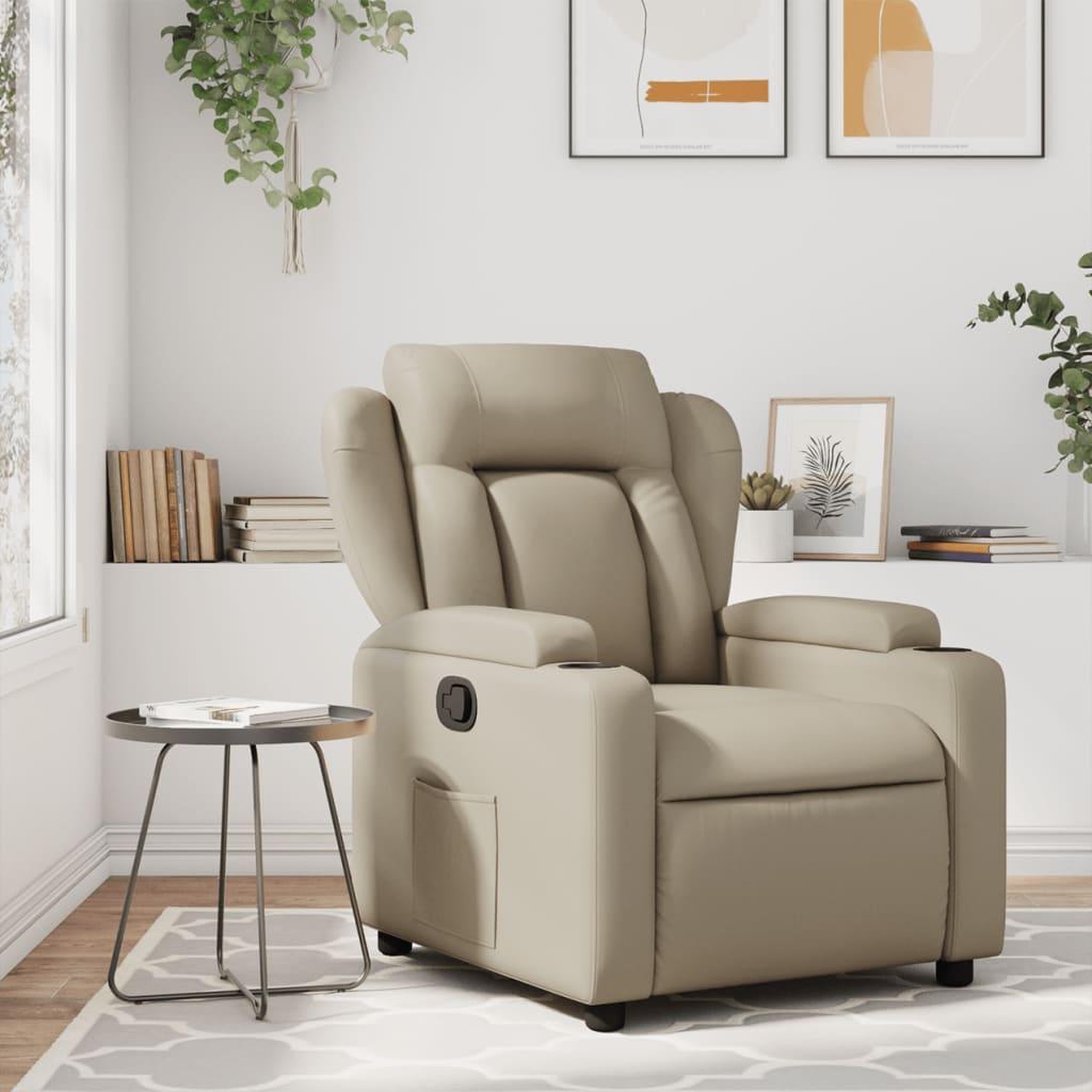 VIDAXL Fauteuil inclinable Cappuccino Similicuir