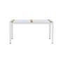 Voir la diapositive 4 : Paris Prix Table de Jardin en Teck  Togo  150cm Blanc