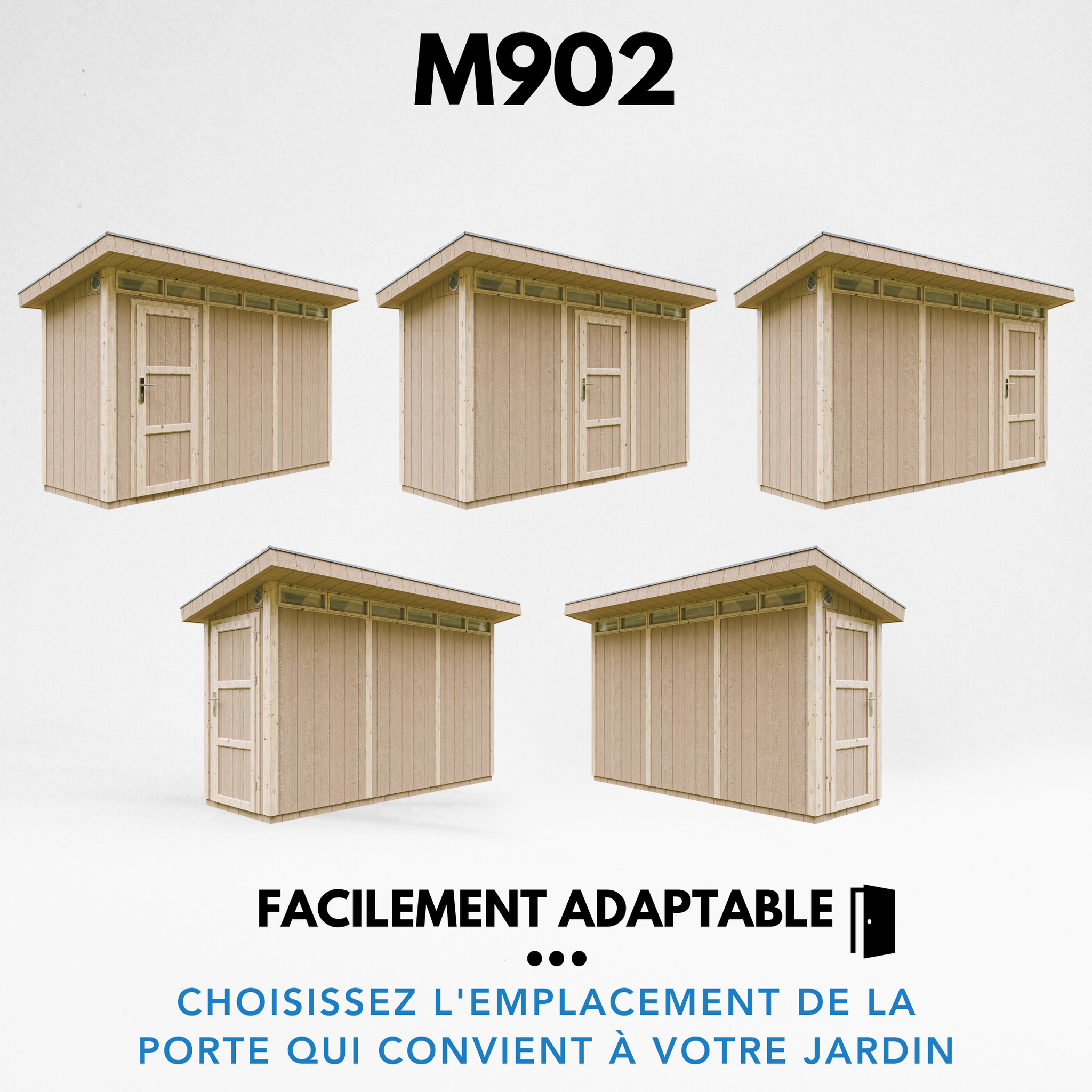 Voir la diapositive 5 : TIMBELA Abri de Jardin Qualité Premium 4m² /L161xL412xH239 cm avec sol, bardeaux bitumineux M902