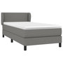 Voir la diapositive 3 : VIDAXL Sommier a lattes de lit avec matelas Gris fonce 80x200 cm Tissu