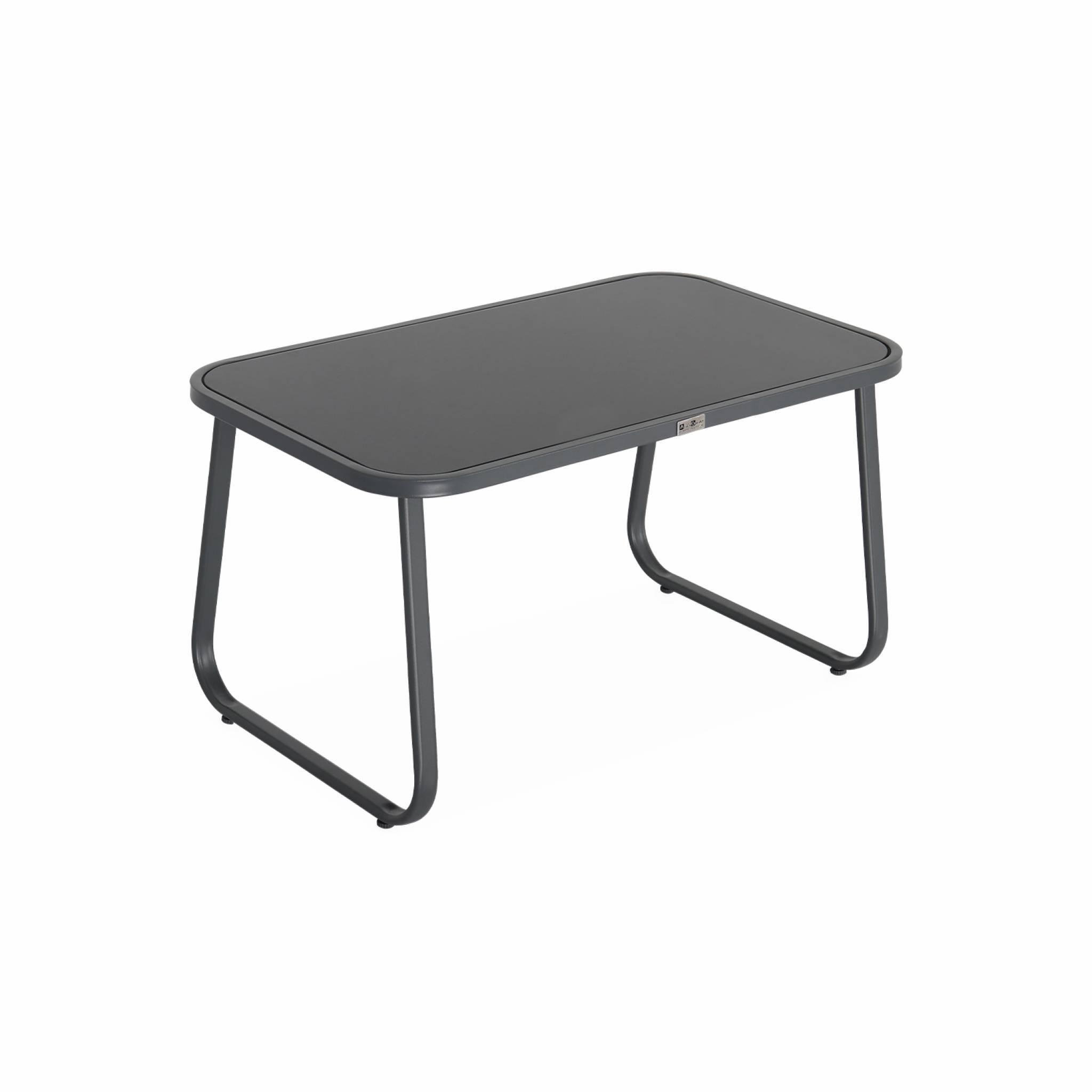 Voir la diapositive 6 : SWEEEK Salon de jardin en métal  et textilène pour 4 personnes, design