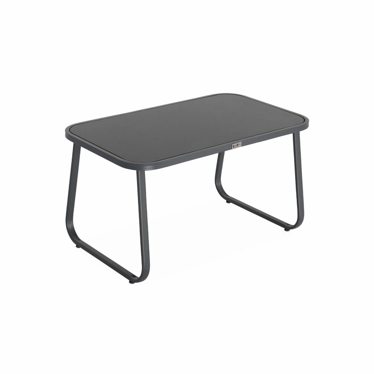 SWEEEK Salon de jardin en métal  et textilène pour 4 personnes, design