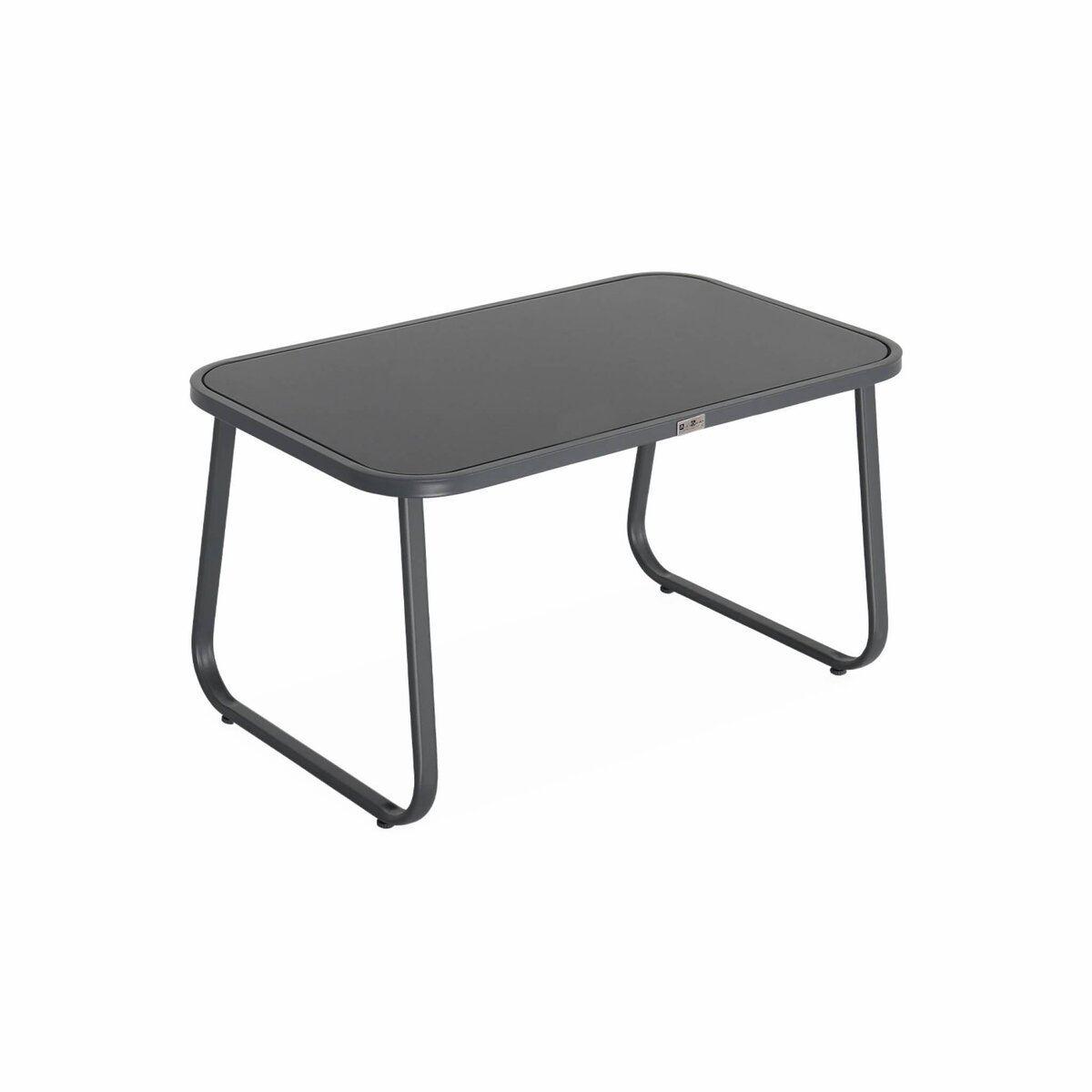 SWEEEK Salon de jardin en métal  et textilène pour 4 personnes, design