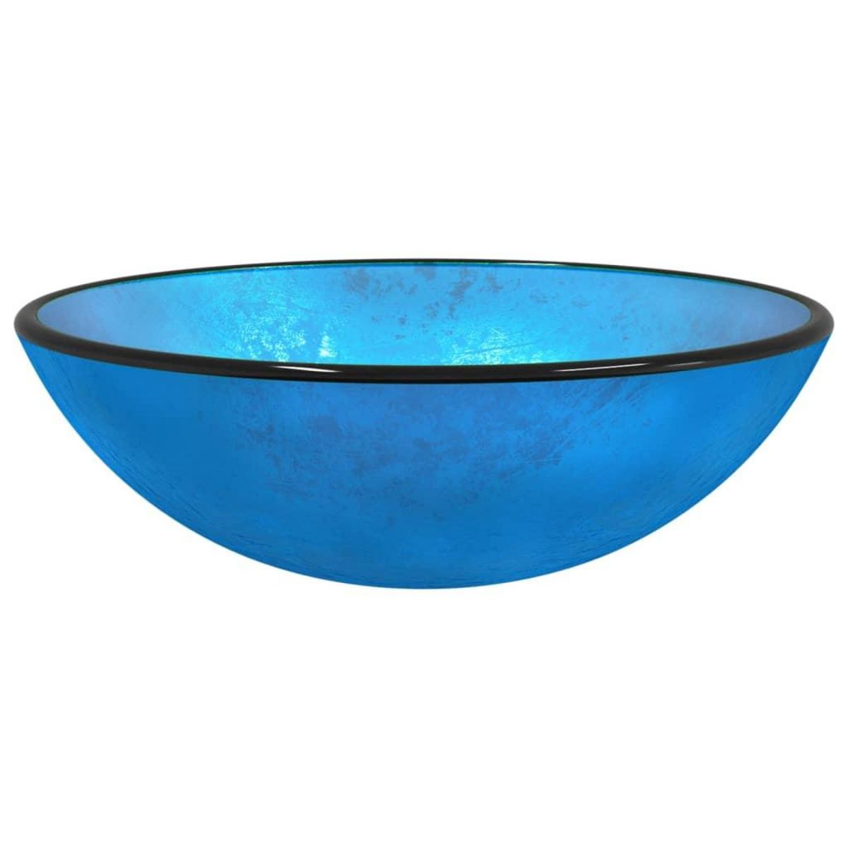 VIDAXL Lavabo Verre trempe 42x14 cm Bleu