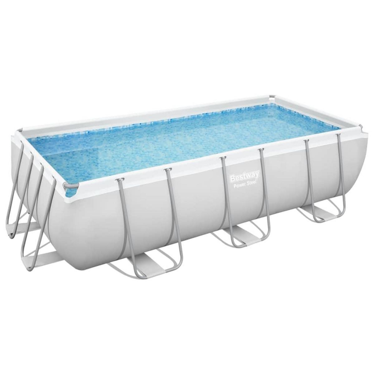 BESTWAY Bestway Ensemble de piscine rectangulaire Power Steel 404x201x100 cm