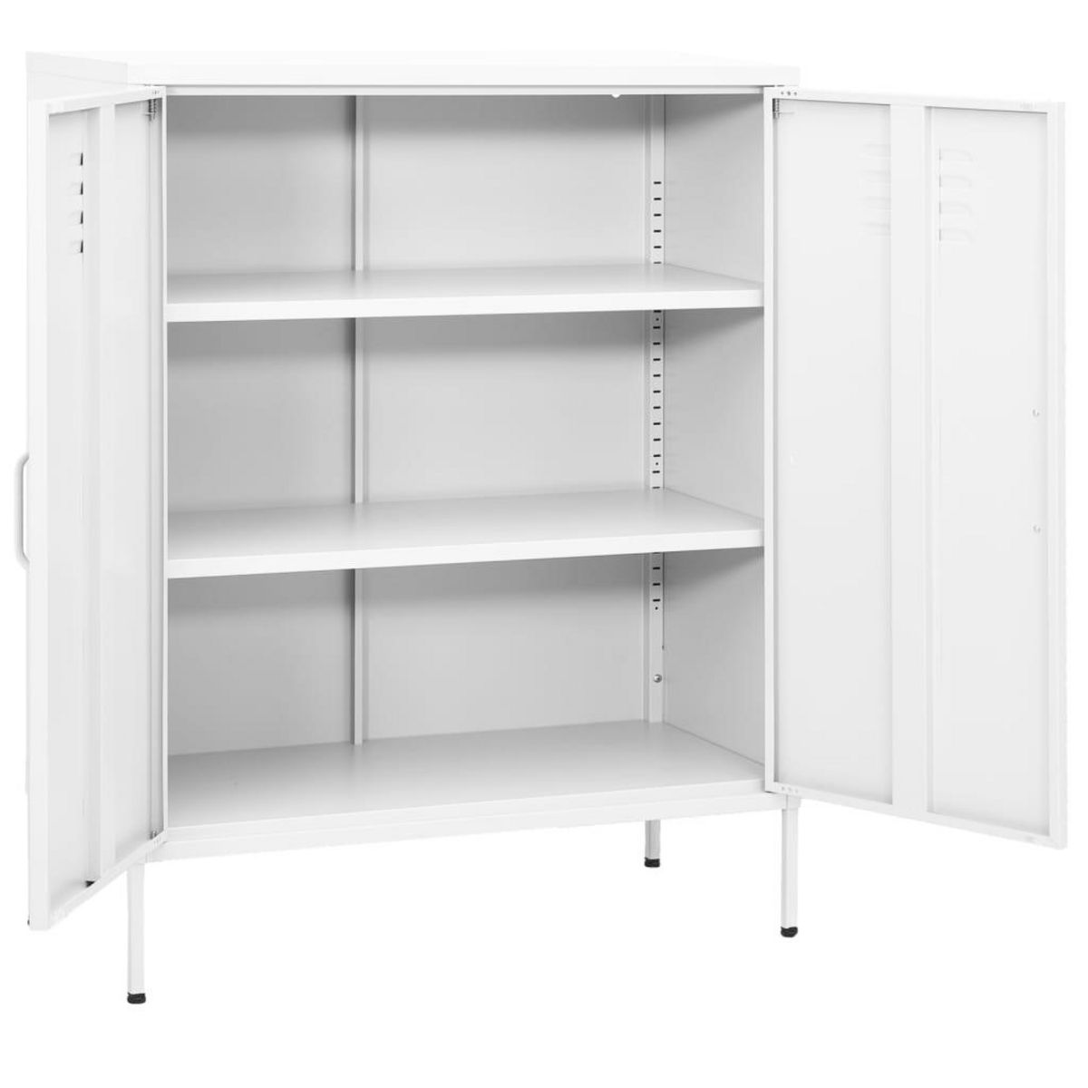 VIDAXL Armoire de rangement Blanc 80x35x101,5 cm Acier