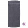 Voir la diapositive 2 : VIDAXL Serviettes de plage 2 pcs anthracite 60x135 cm tissu 400 GSM