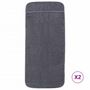 Voir la diapositive 2 : VIDAXL Serviettes de plage 2 pcs anthracite 60x135 cm tissu 400 GSM