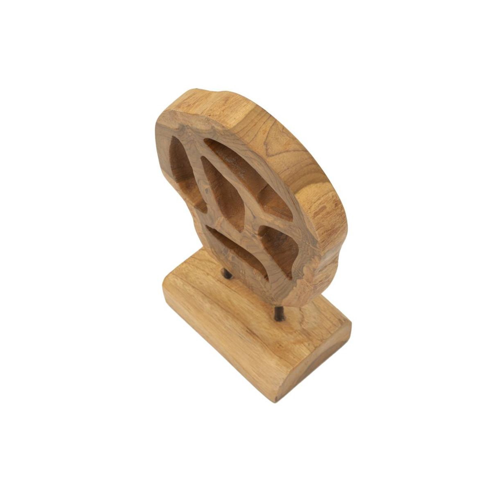 Voir la diapositive 3 : Paris Prix Objet déco en teck  lubang  27cm naturel