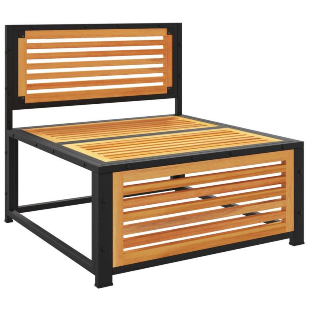 VIDAXL Canapé de jardin sans accoudoirs coussins bois massif d acacia