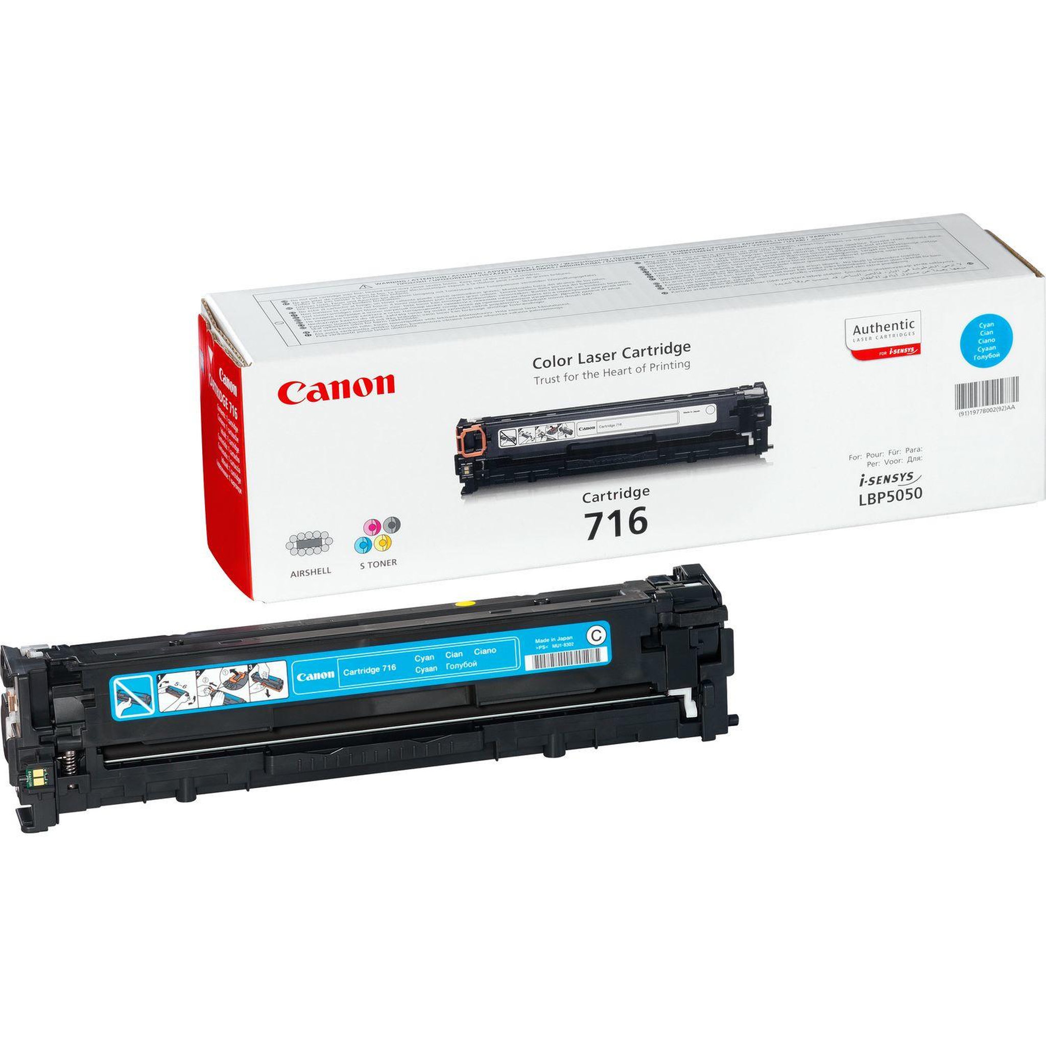 Voir la diapositive 2 : Canon Canon 716 Toner Laser Cyan