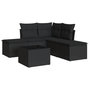 Voir la diapositive 2 : VIDAXL Salon de jardin 6 pcs avec coussins noir resine tressee