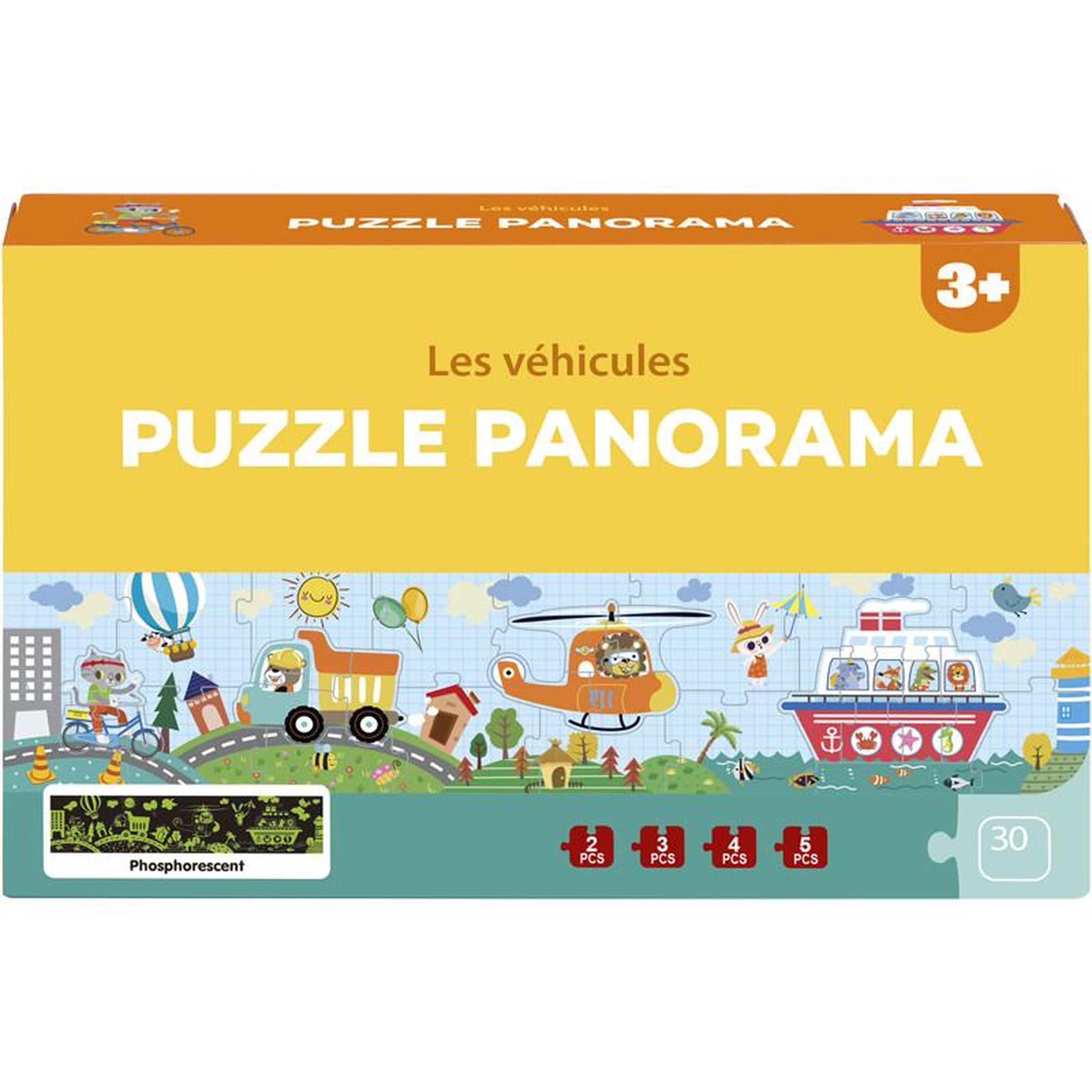 Voir la diapositive 2 : Puzzle Panorama 30 pièces - Assortiment aléatoire - Modèles 8012, 13, 14, 11