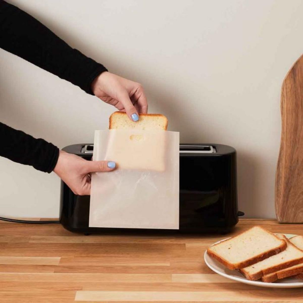 Paris Prix Lot de 2 Pochettes à Toaster  Réutilisables  19cm Transparent