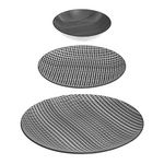 Service 18 pièces SQUARE en porcelaine décoré