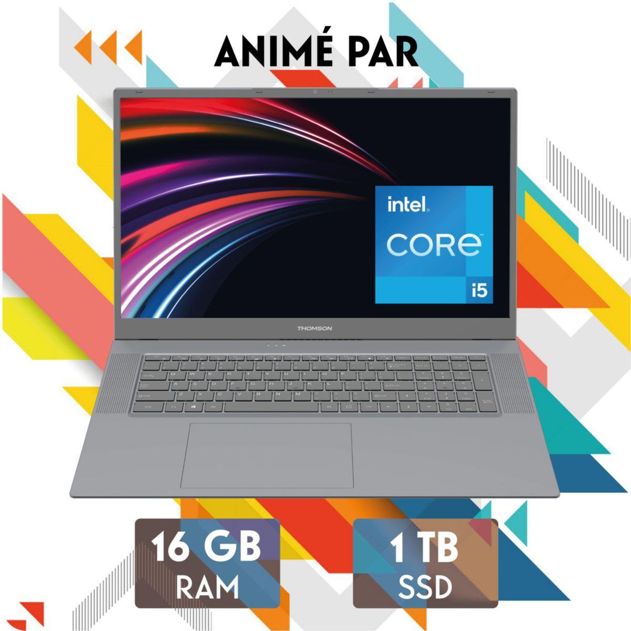 Voir la diapositive 3 : THOMSON Ordinateur portable n18xli513tu161tb 18,4  intel core i5 1335u 16 go ram ddr5 ssd 1 to