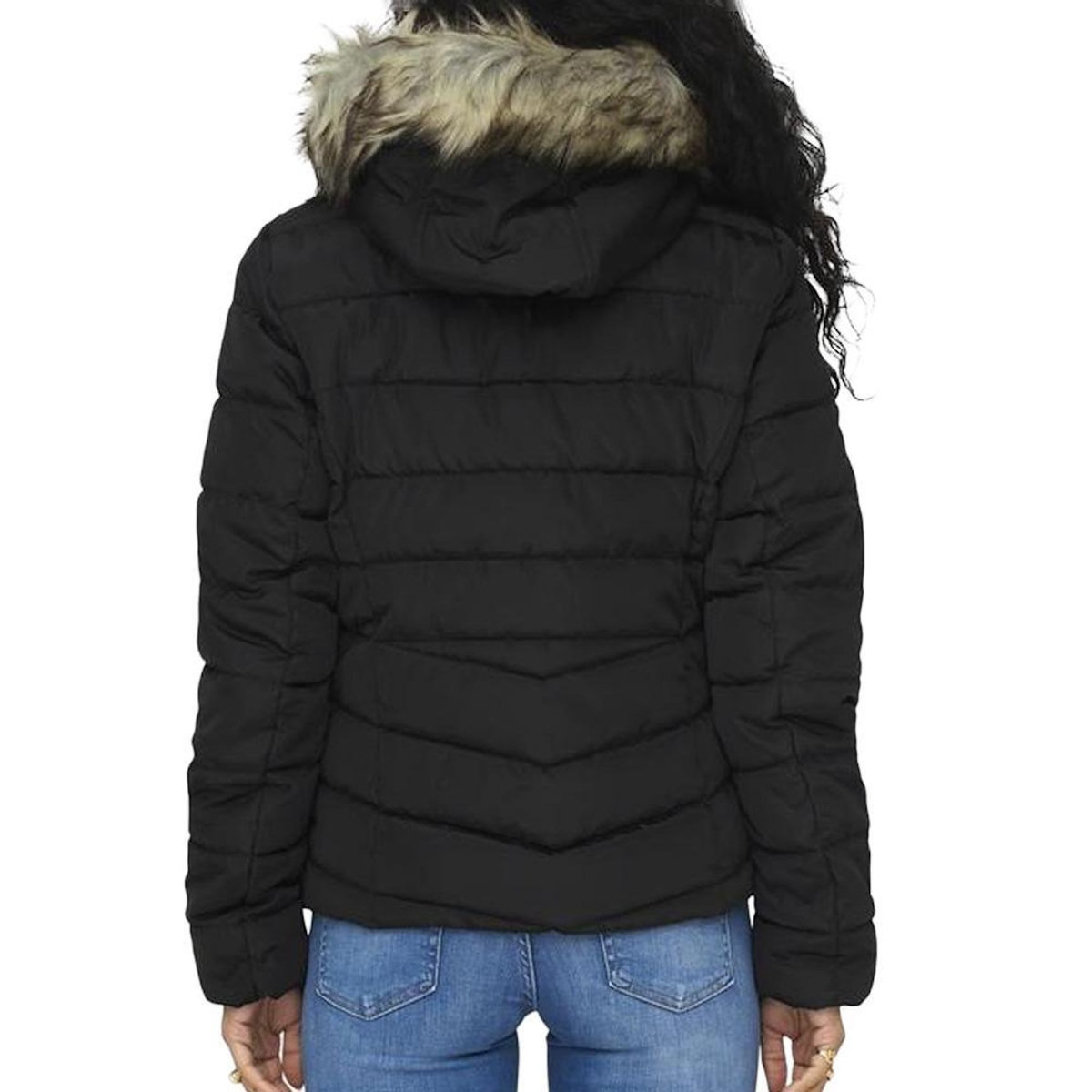 Only Doudoune Noir Femme Only Quilted
