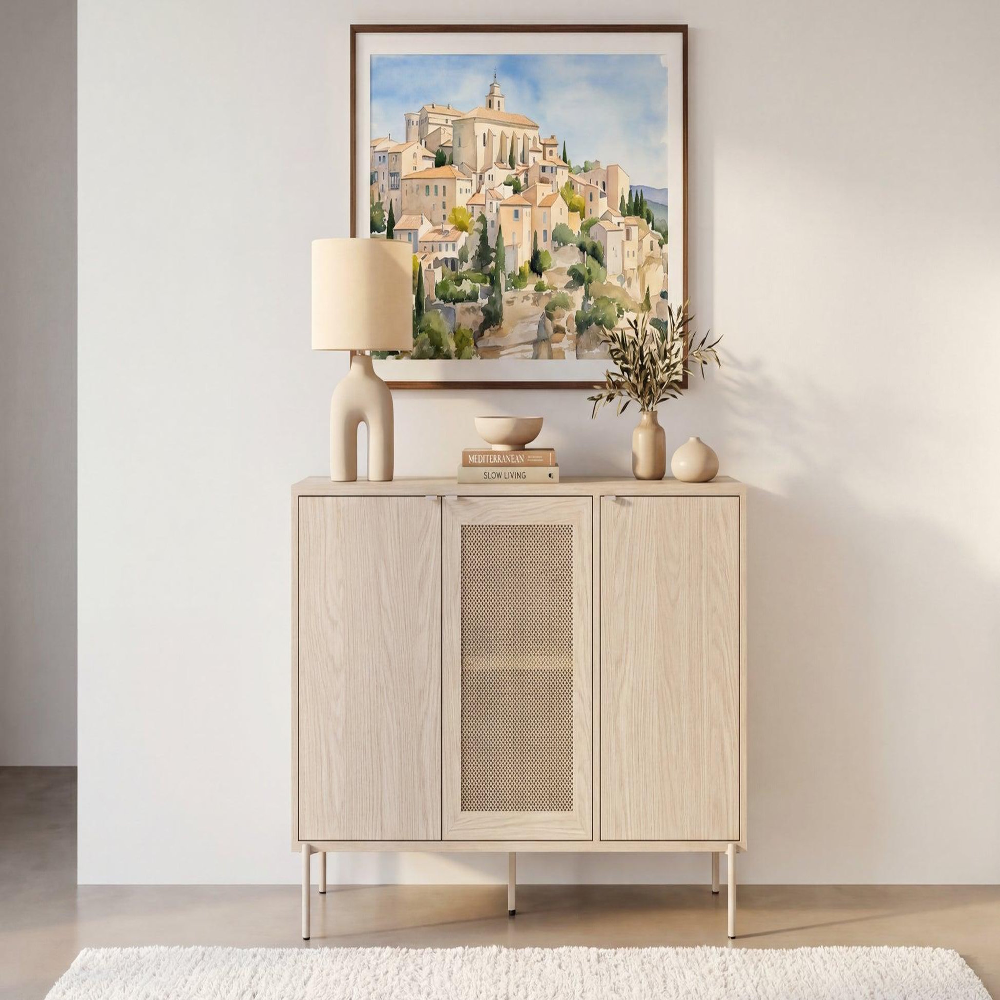 Voir la diapositive 2 : CASANOVA PARIS Vira - buffet 120cm en mélamine beige