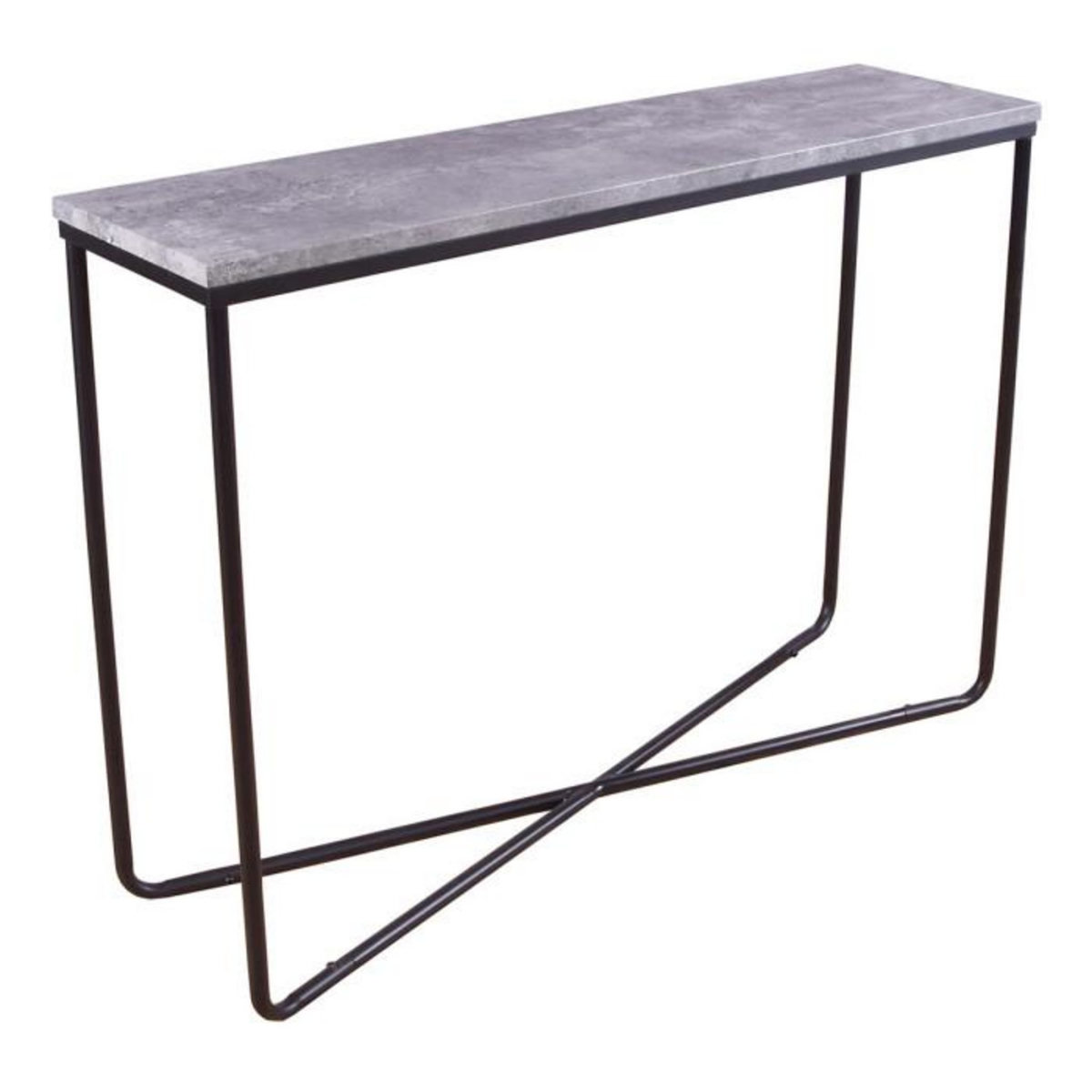 Paris Prix Console Design  Palace  110cm Gris Foncé & Noir