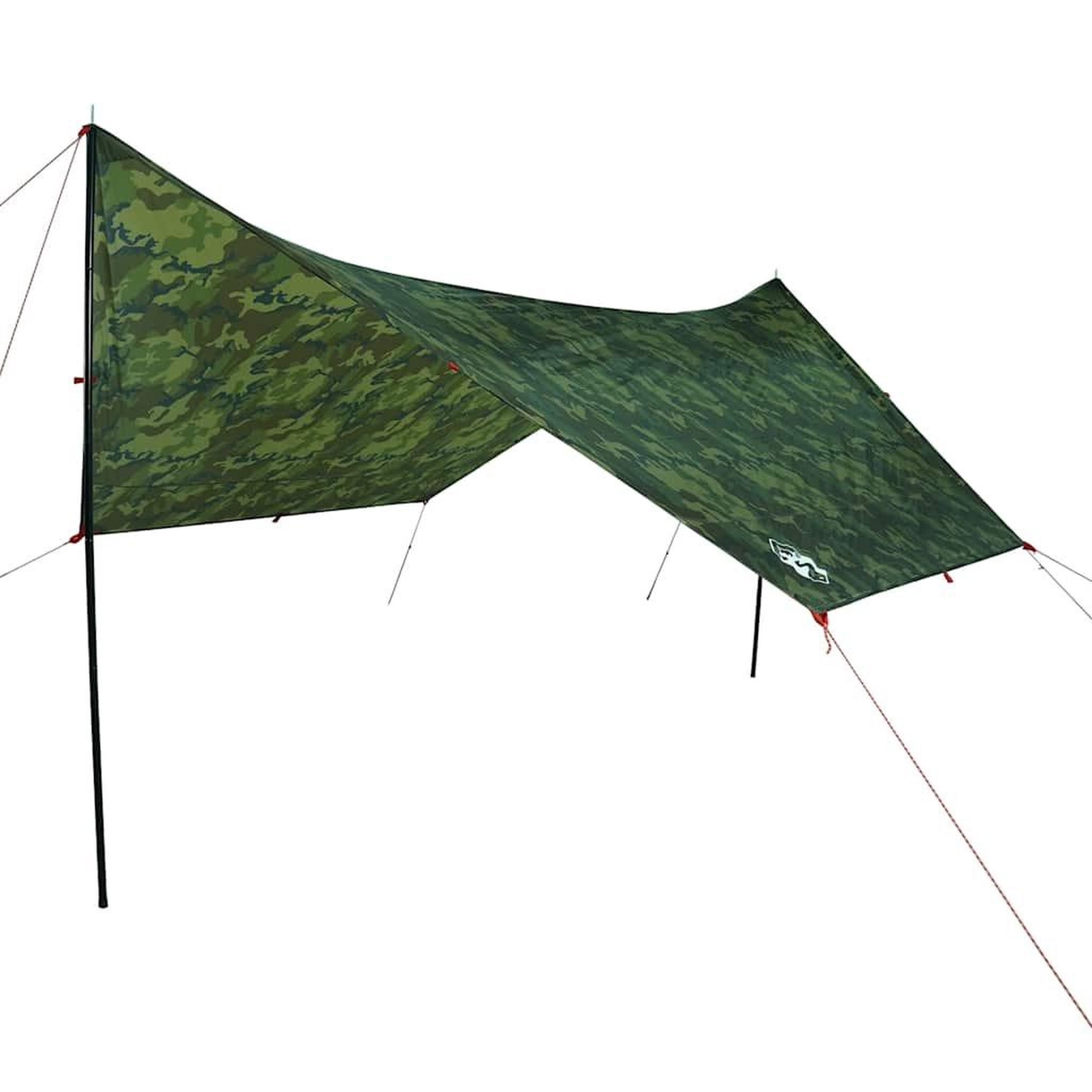 Voir la diapositive 2 : VIDAXL Bache de camping camouflage 462x306x211 cm impermeable