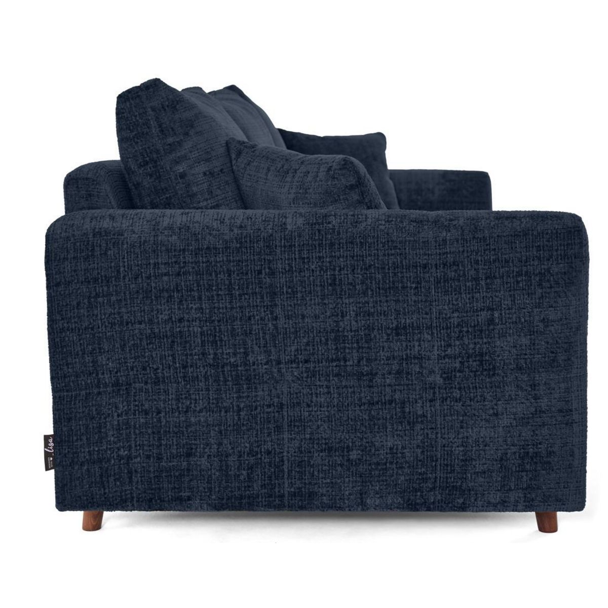 LISA DESIGN Rune - canapé droit 3 places en velours texturé