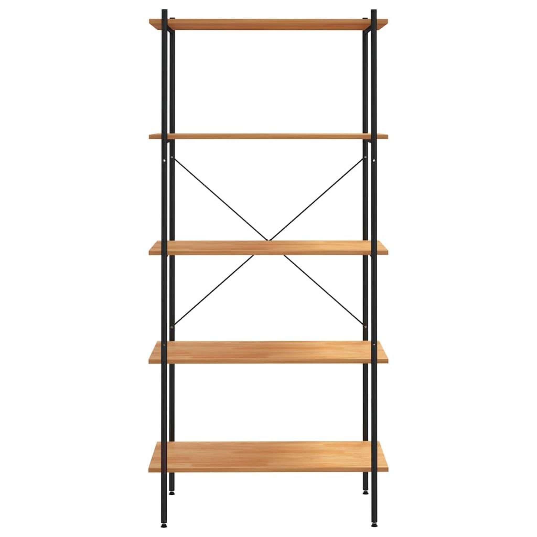 Voir la diapositive 3 : VIDAXL Etagere a 5 niveaux noir et chene 80x40x163 cm