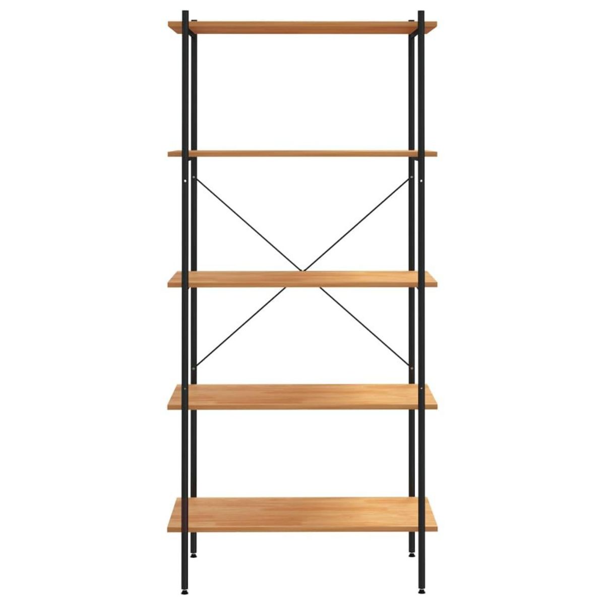 VIDAXL Etagere a 5 niveaux noir et chene 80x40x163 cm