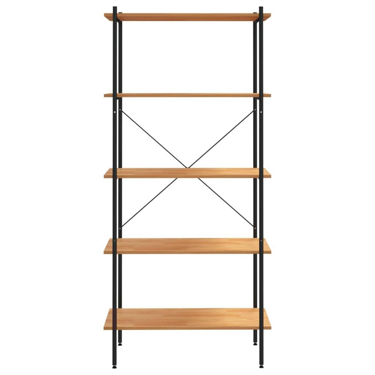 VIDAXL Etagere a 5 niveaux noir et chene 80x40x163 cm