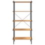 Voir la diapositive 3 : VIDAXL Etagere a 5 niveaux noir et chene 80x40x163 cm
