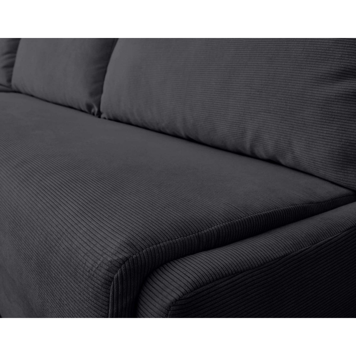 LISA DESIGN Palmira - canapé d'angle gauche - 4 places - convertible couchage quotidien - matelas 14 cm - en velours côtelé