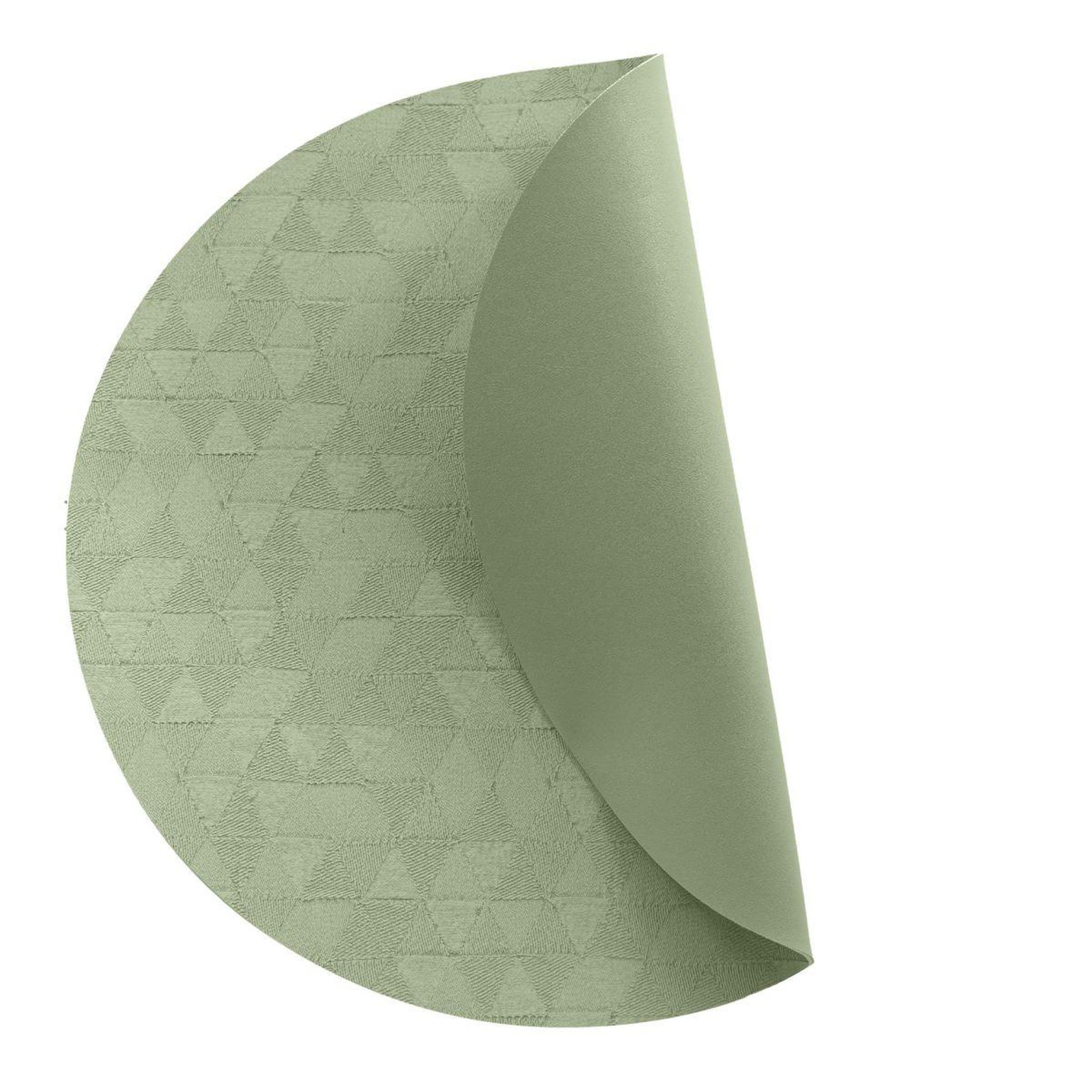 Voir la diapositive 2 : Douceur d'Intérieur Set de table rond  delta  38cm vert sauge