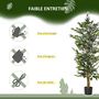 Voir la diapositive 6 : HOMCOM Arbre artificiel plante artificiel ficus hauteur 1,5 m tronc branches liane lichen feuilles grand réalisme pot inclus
