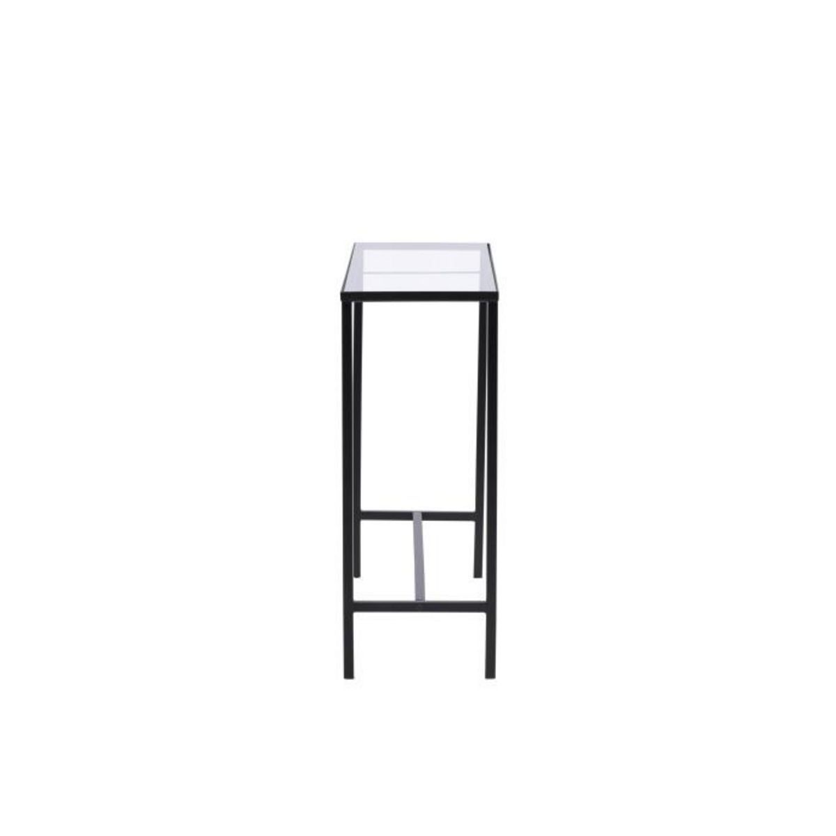 Paris Prix Console Design en Verre  Dipp  100cm Noir & Transparent