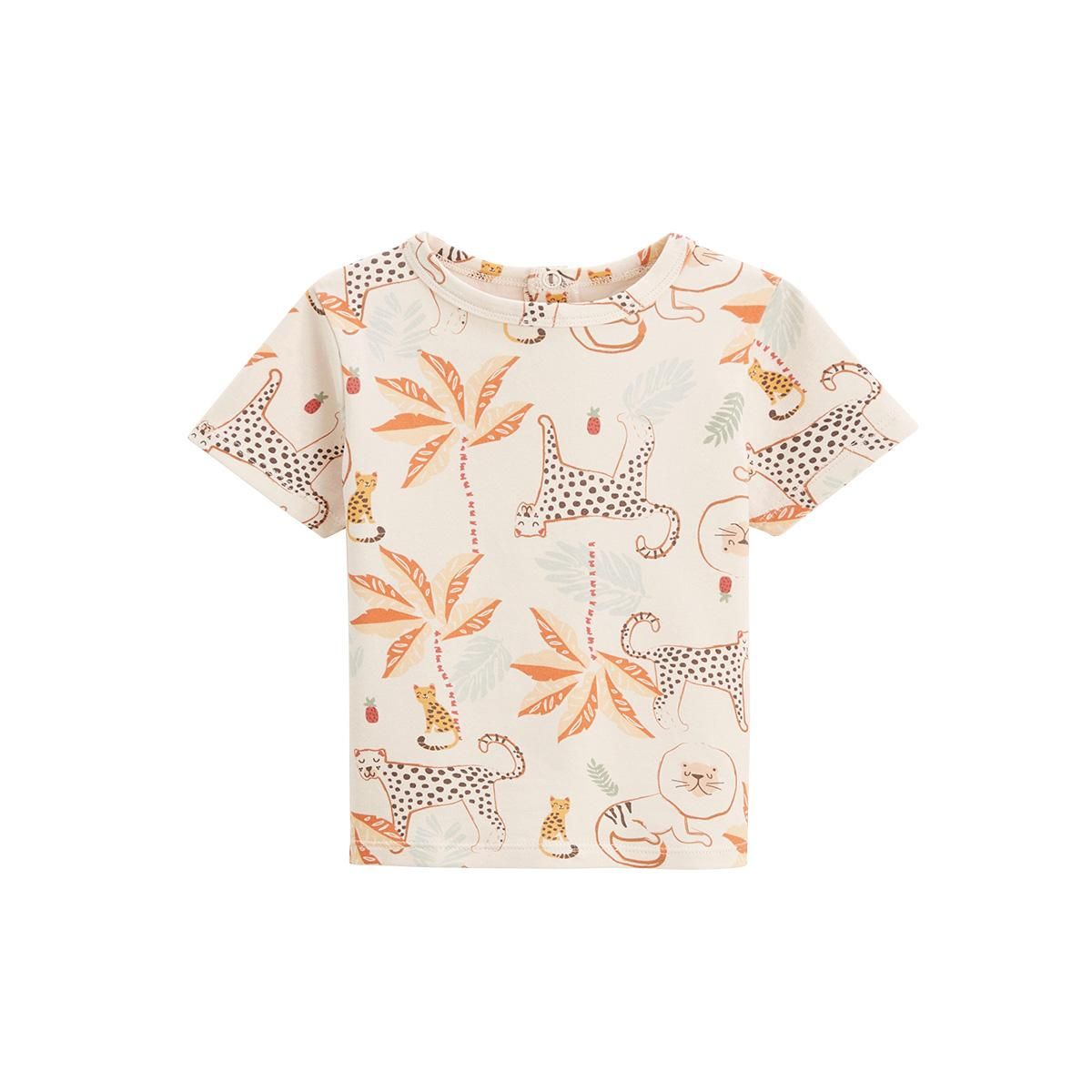 Petit Béguin Ensemble salopette bébé en gaze de coton et t-shirt Tango