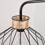 Voir la diapositive 5 : HOMCOM Lampadaire design industriel grillagé et arqué 40 W max. métal noir rotin