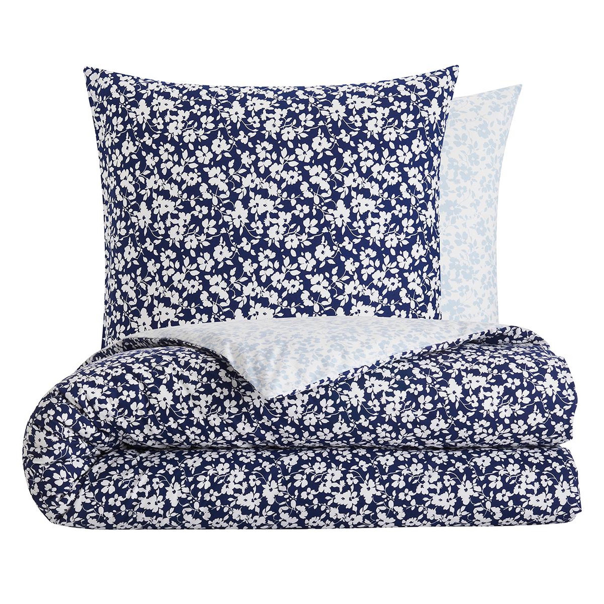 Voir la diapositive 2 : DODO Pack housse de couette + taie(s) d'oreiller coton flora