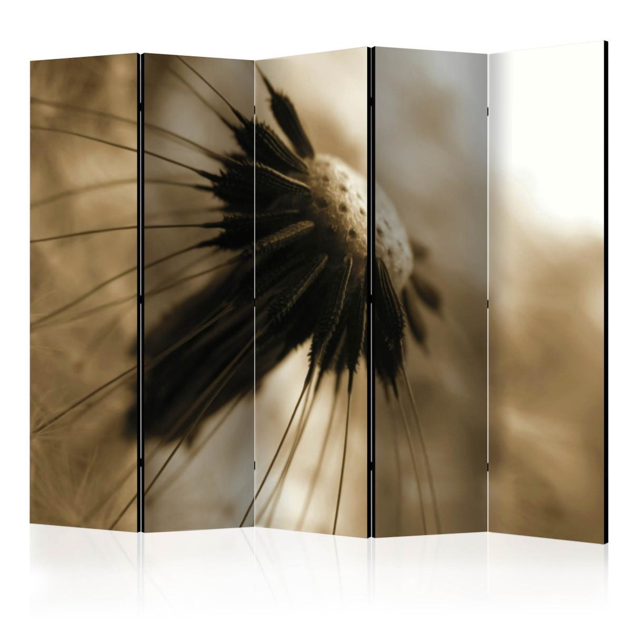 Paris Prix Paravent 5 volets  dandelion sepia  172x225cm