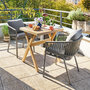 Voir la diapositive 5 : HESPERIDE Table de jardin carrée en bois 2 places XENIA - Beige