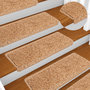 Voir la diapositive 5 : VIDAXL Tapis d'escalier 20 pcs 65x21x4 cm beige