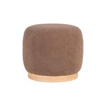 LISA DESIGN Kasia - pouf - en tissu bouclette. Coloris disponibles : Marron