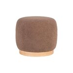 LISA DESIGN Kasia - pouf - en tissu bouclette. Coloris disponibles : Marron