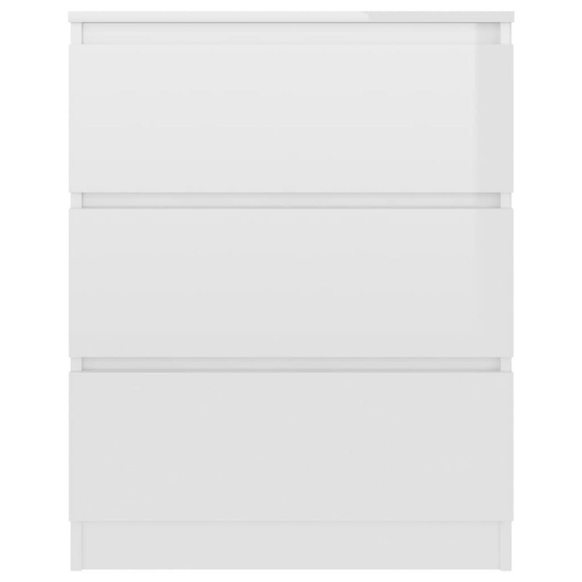 VIDAXL Buffet Blanc brillant 60x35x76 cm Bois d'ingenierie
