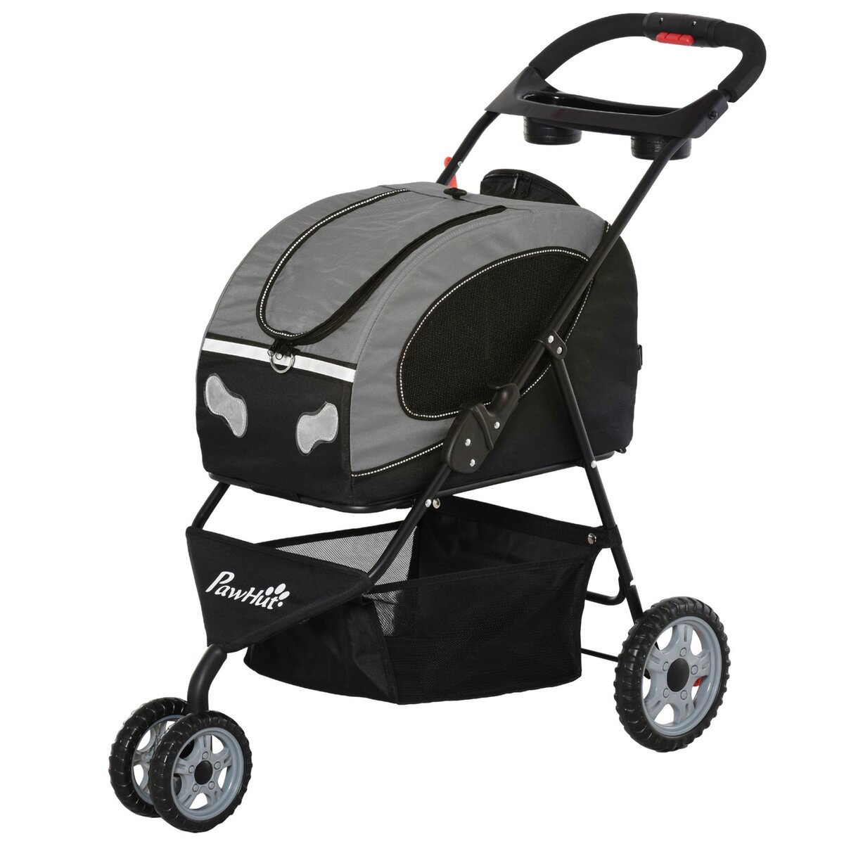 Parc pliable pour chien avec sac de transport Noir 110x110x58cm