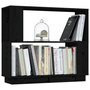 Voir la diapositive 4 : VIDAXL Bibliotheque/Separateur de piece Noir 80x25x70 cm Pin massif