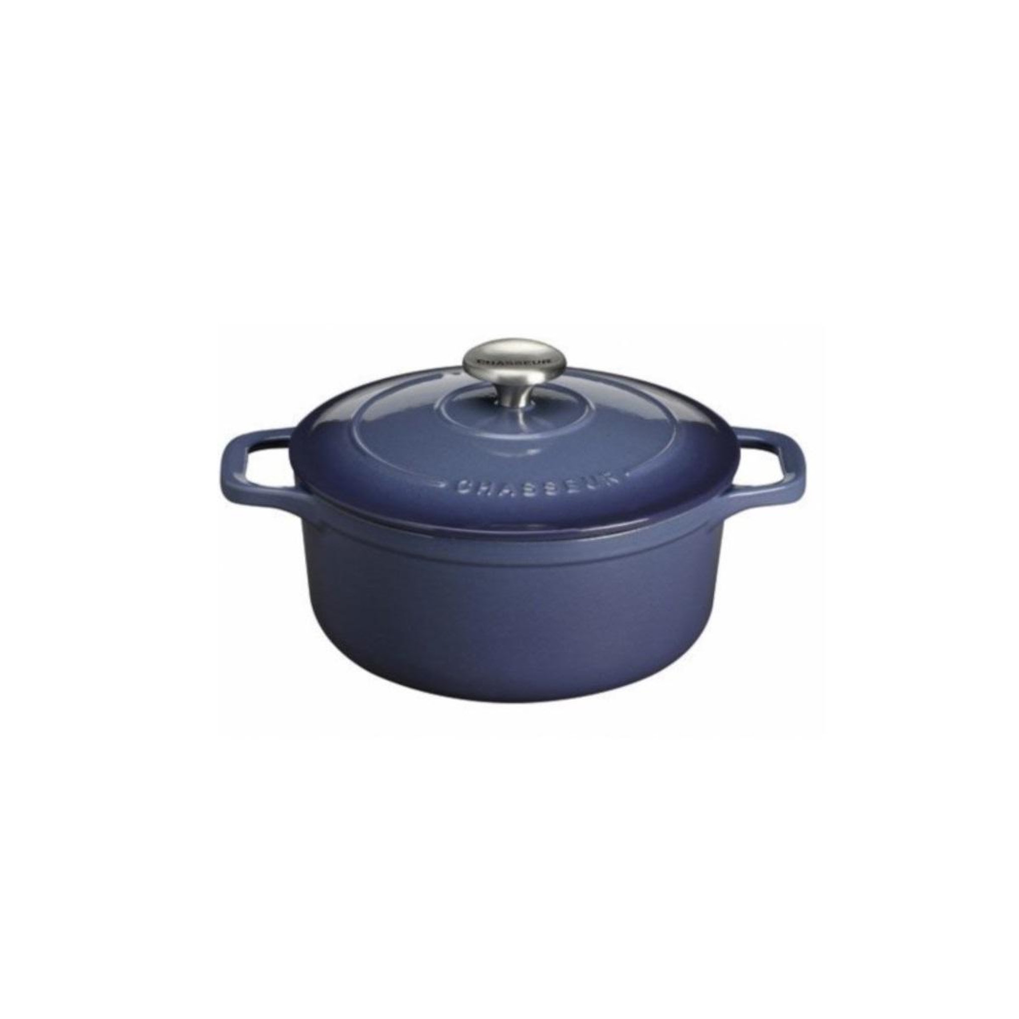 Chasseur Cocotte ronde en fonte 28cm bleu - puc472897