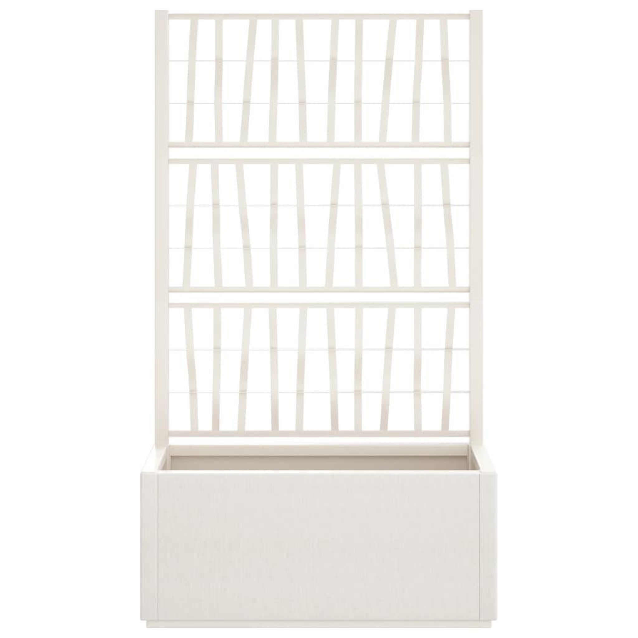 Voir la diapositive 3 : VIDAXL Jardiniere avec treillis blanc 80x36x140 cm PP