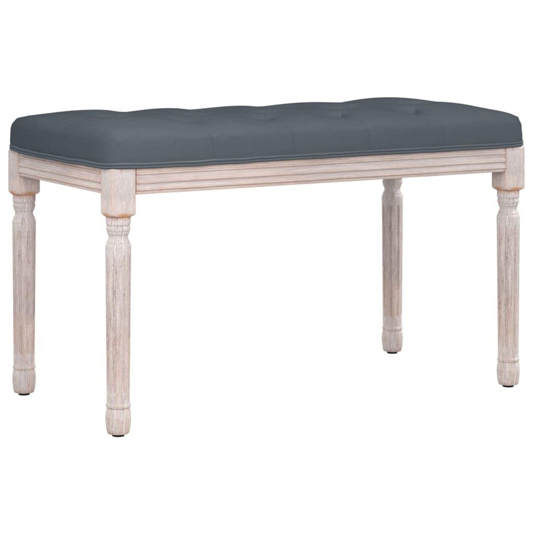 Voir la diapositive 2 : VIDAXL Banc Gris fonce 80x40x49 cm Velours