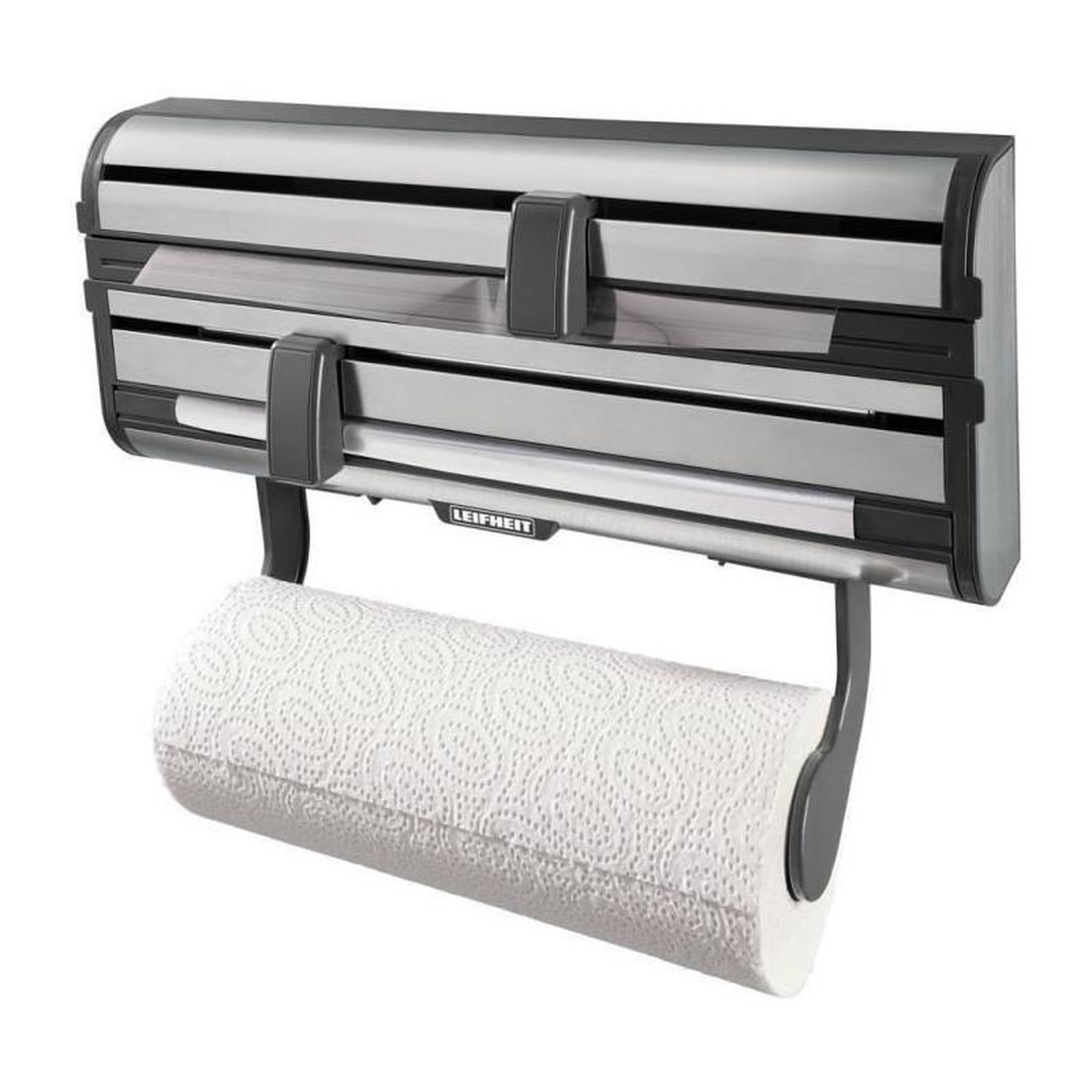 Voir la diapositive 3 : Leifheit LEIFHEIT Distributeur essuie tout papier aluminium film Parat Royal 25793 Leifheit devidoir mural pratique 3 rouleaux lames tran